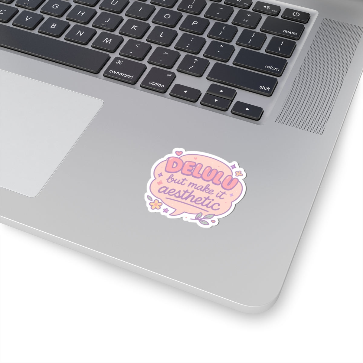 Funny quote "Delulu, but make it aesthetic" sticker