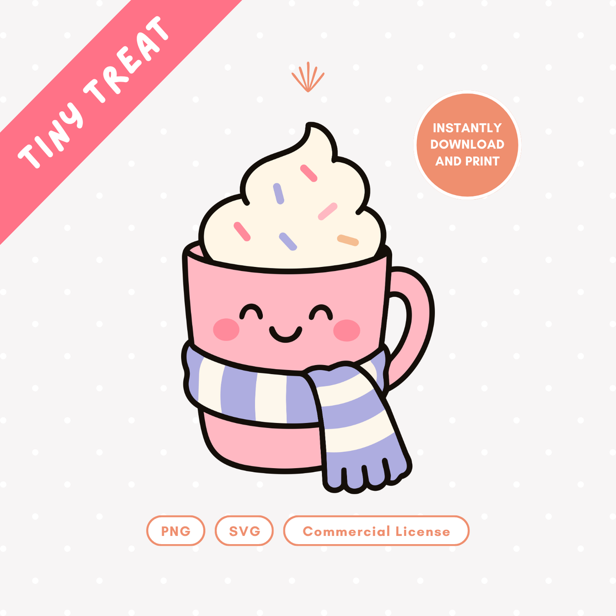 Cute Christmas Hot Cocoa PNG & SVG