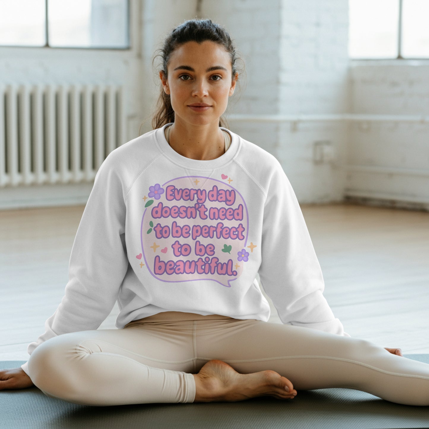 Every Day Doesn’t Need to Be Perfect to Be Beautiful - Cute Affirmation Quote Printable PNG & SVG Bundle