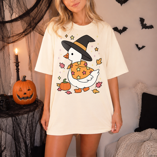 Spooky Cute Witch Hat Fall Goose PNG SVG