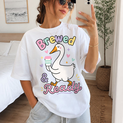 Brewed and Ready Funny Goose PNG SVG