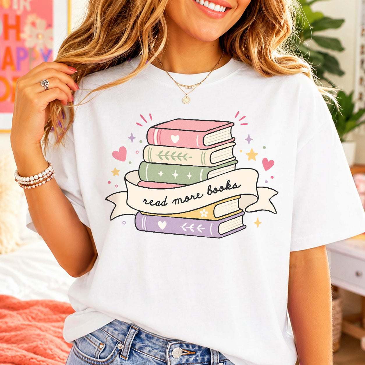 Pastel Book Stack PNG SVG