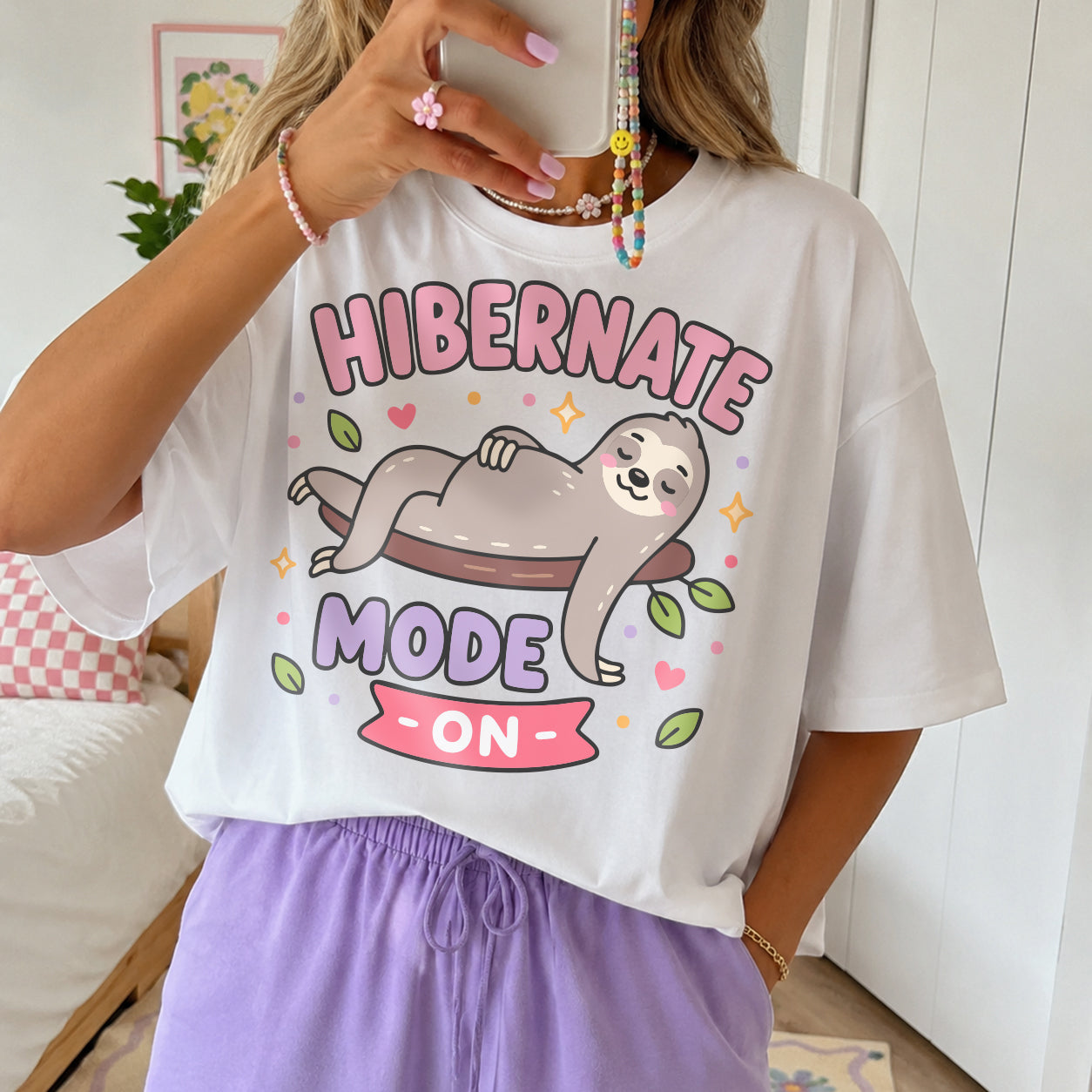 Funny Sloth Hibernate Mode On PNG SVG