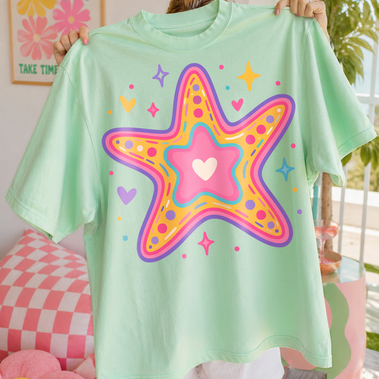 Kawaii Starfish PNG SVG Design