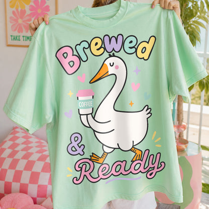 Brewed and Ready Funny Goose PNG SVG