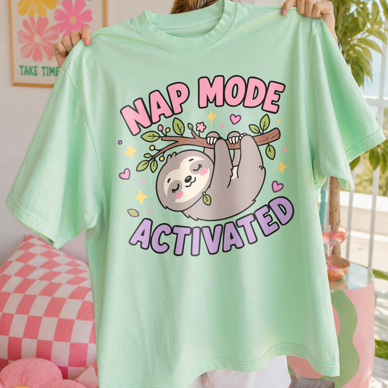 Funny Sloth Nap Mode Activated PNG SVG
