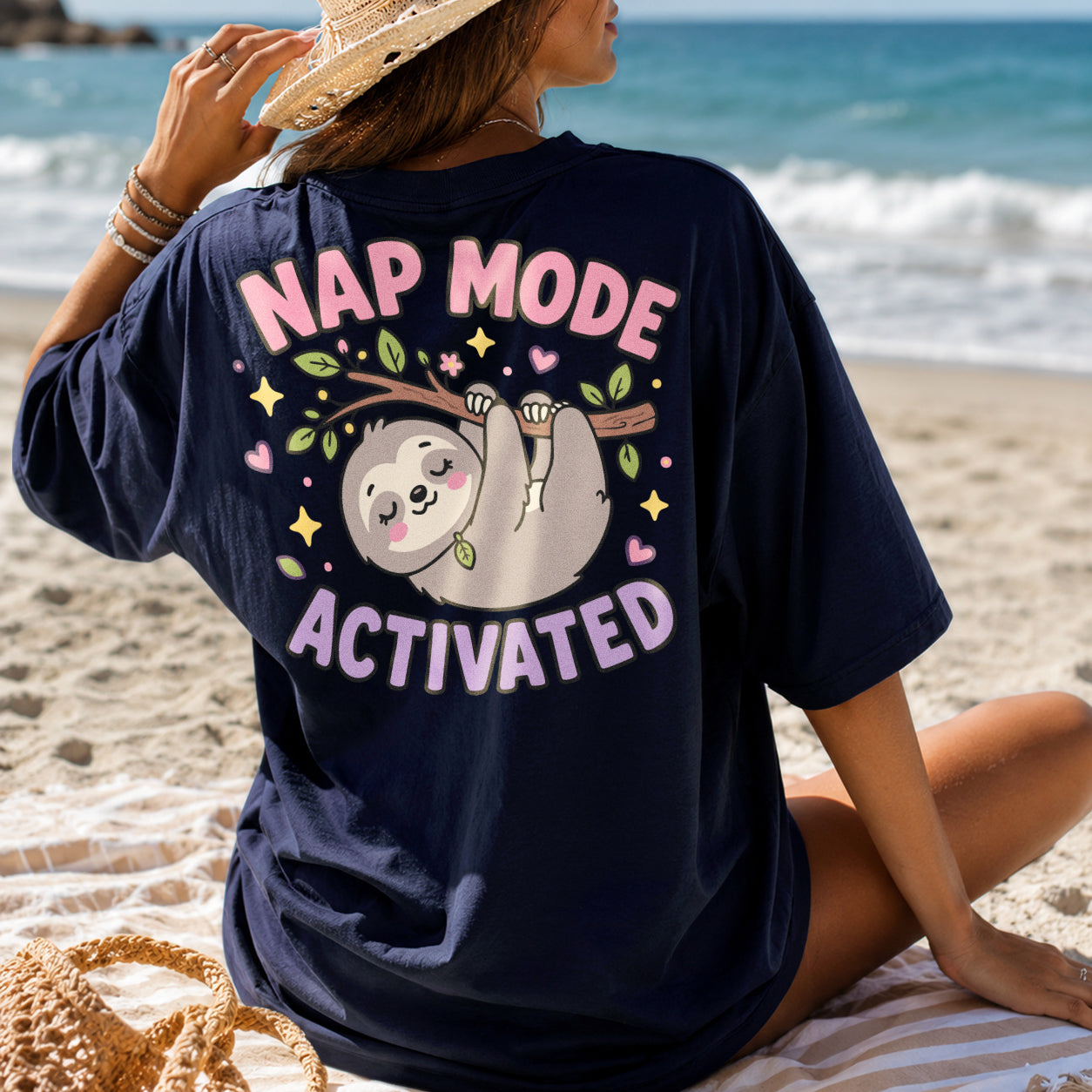 Funny Sloth Nap Mode Activated PNG SVG