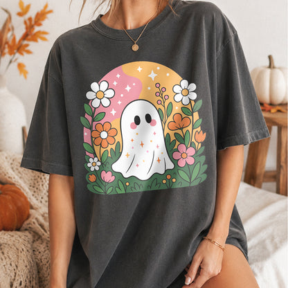 Wildflowers Ghost PNG SVG, Floral Halloween Design