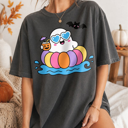 Floating Summerween Pool Ghost PNG SVG