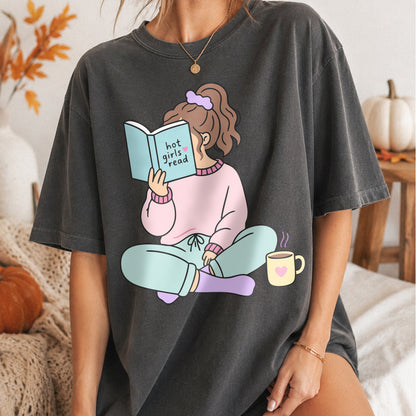 Hot Girls Read Book Lover Design PNG SVG