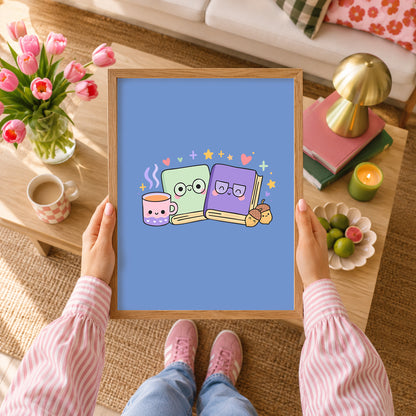 Cute Fall Book Characters PNG SVG design