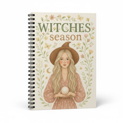 Witchy Notebook - Ruled Line - Seasonal Floral Magical Design