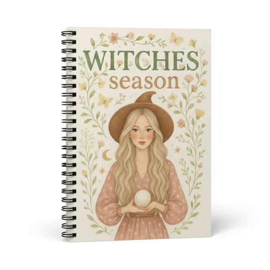 Witchy Notebook - Ruled Line - Seasonal Floral Magical Design