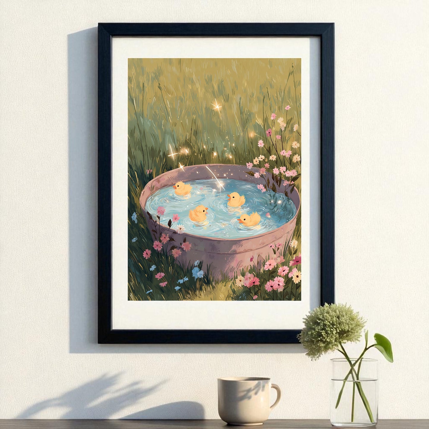 Duckling Bath – Printable Poster
