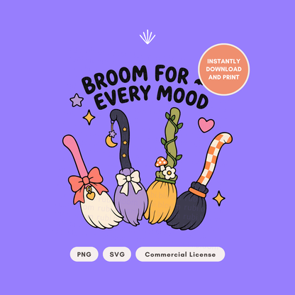 Witch Broom for Every Mood PNG SVG