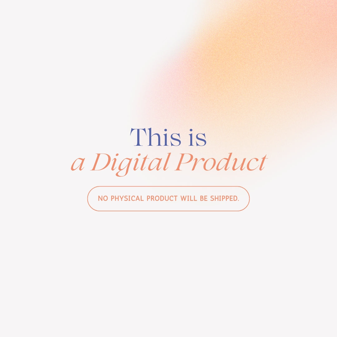 Minimalist gradient background with text “This is a Digital Product, No physical item will be shipped”. Informative slide clarifying that this listing is for an instant digital download of the “In My Soft Girly Era” PNG and SVG files.