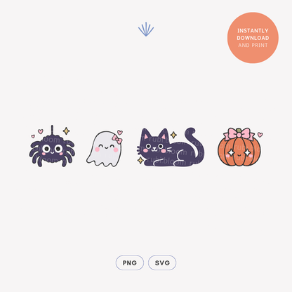 Vintage Halloween PNG SVG Bundle