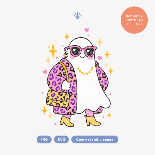 Spooky Girly Ghost PNG SVG design
