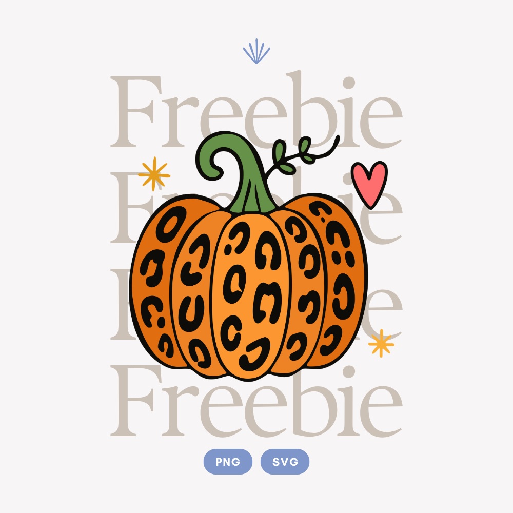 Leopard Print Pumpkin PNG SVG | FREEBIE