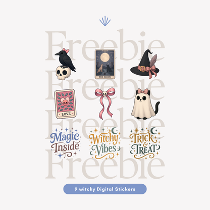 Witchy Girly Vibes Sticker Pack | FREEBIE