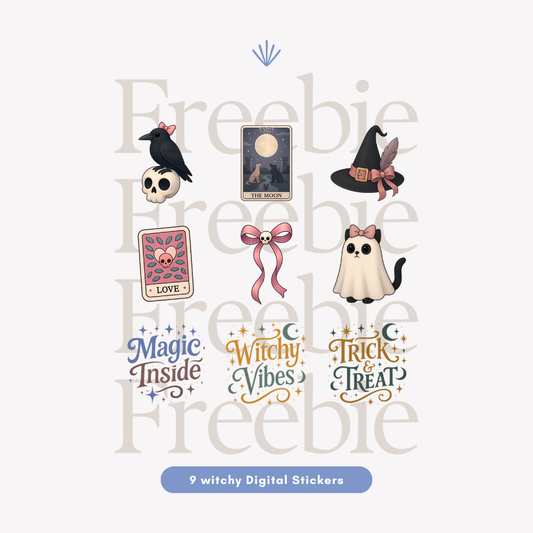 Witchy Girly Vibes Sticker Pack | FREEBIE