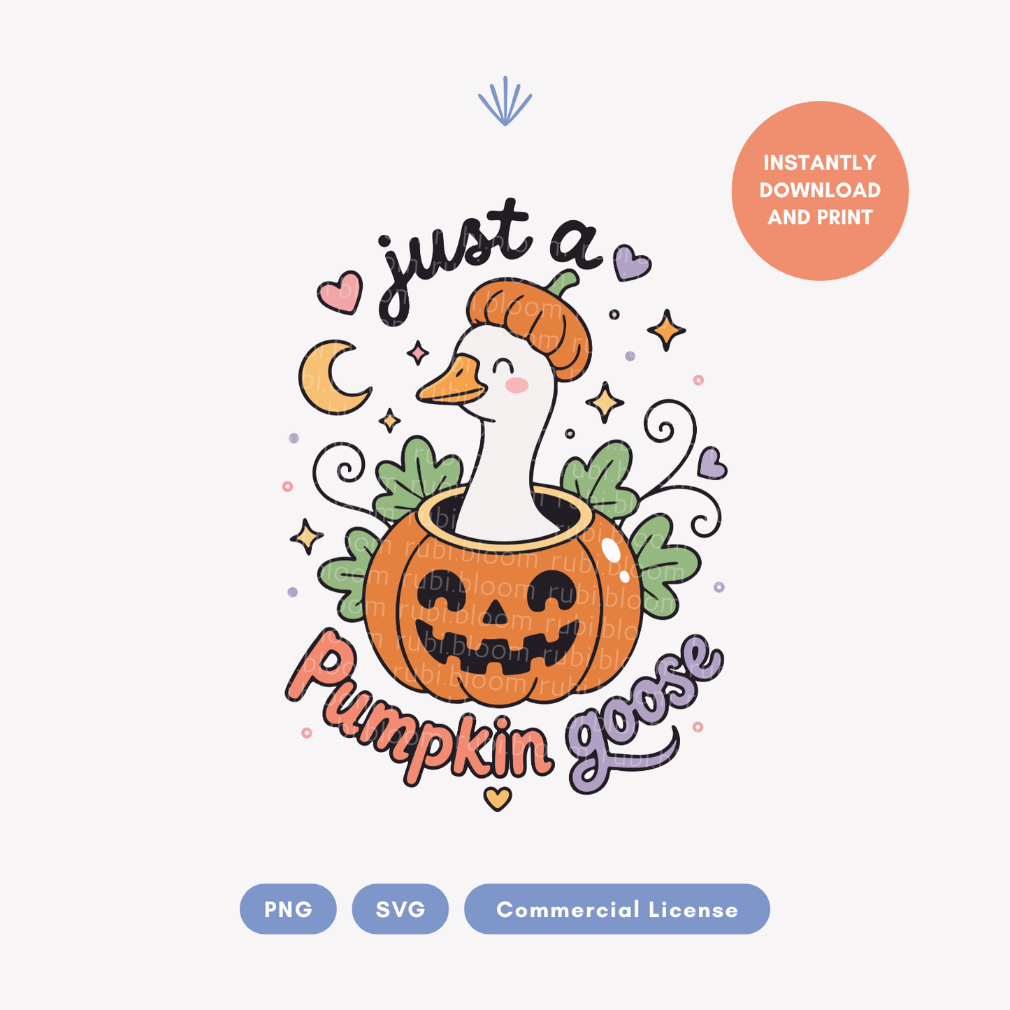 Just a Pumpkin Goose PNG SVG
