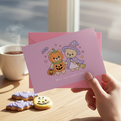 Halloween Pumpkin and Witch Teddy Bear PNG SVG
