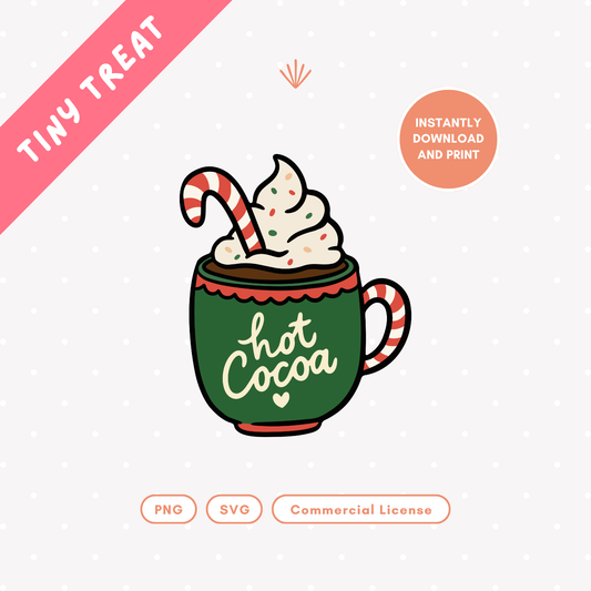 Candy Cane Cocoa PNG & SVG