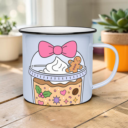 Christmas Coffee with Gingerbread Man SVG PNG