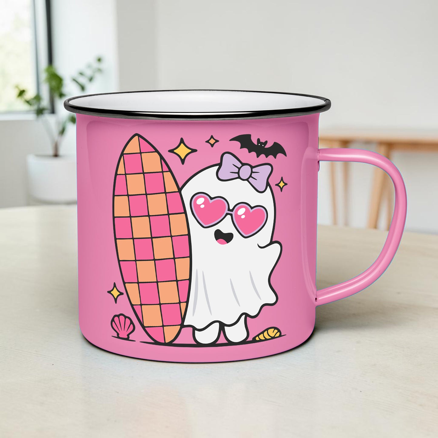 Summerween Cute Surfing Ghost PNG SVG