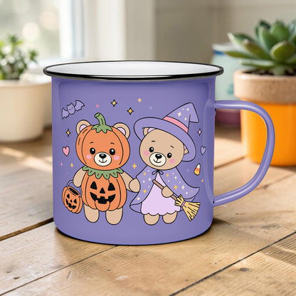 Halloween Pumpkin and Witch Teddy Bear PNG SVG