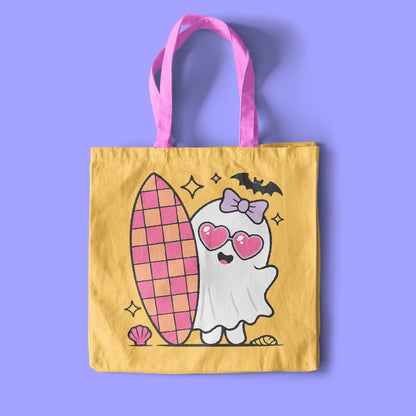 Summerween Cute Surfing Ghost PNG SVG