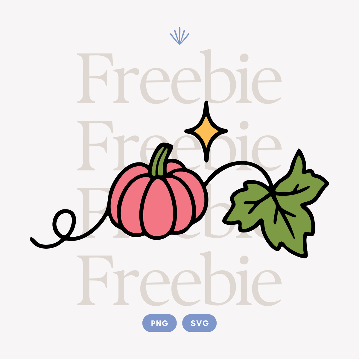 Cute Fall Pumpkin Clipart PNG & SVG | FREEBIE