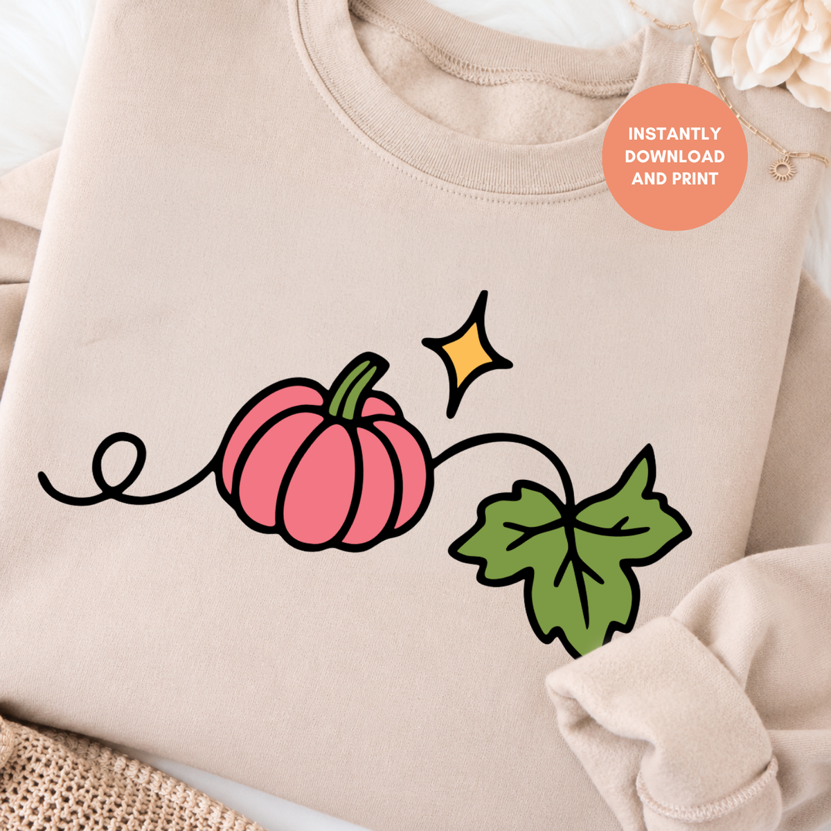 Cute Fall Pumpkin Clipart PNG & SVG | FREEBIE