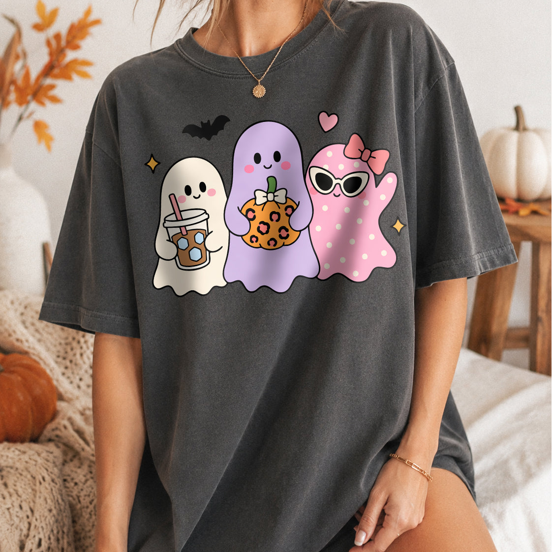 Girly Halloween Ghosts PNG SVG