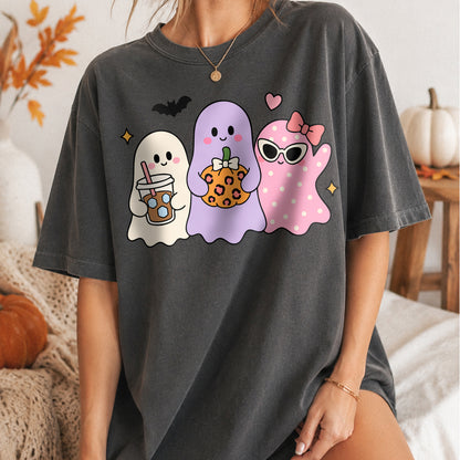 Girly Halloween Ghosts PNG SVG