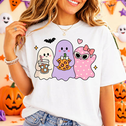 Girly Halloween Ghosts PNG SVG