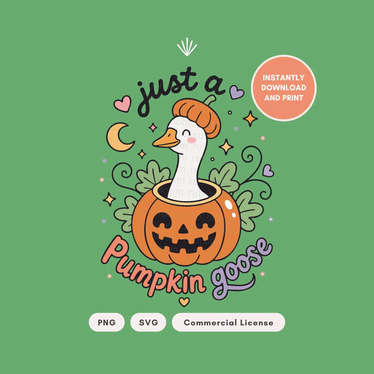 Just a Pumpkin Goose PNG SVG