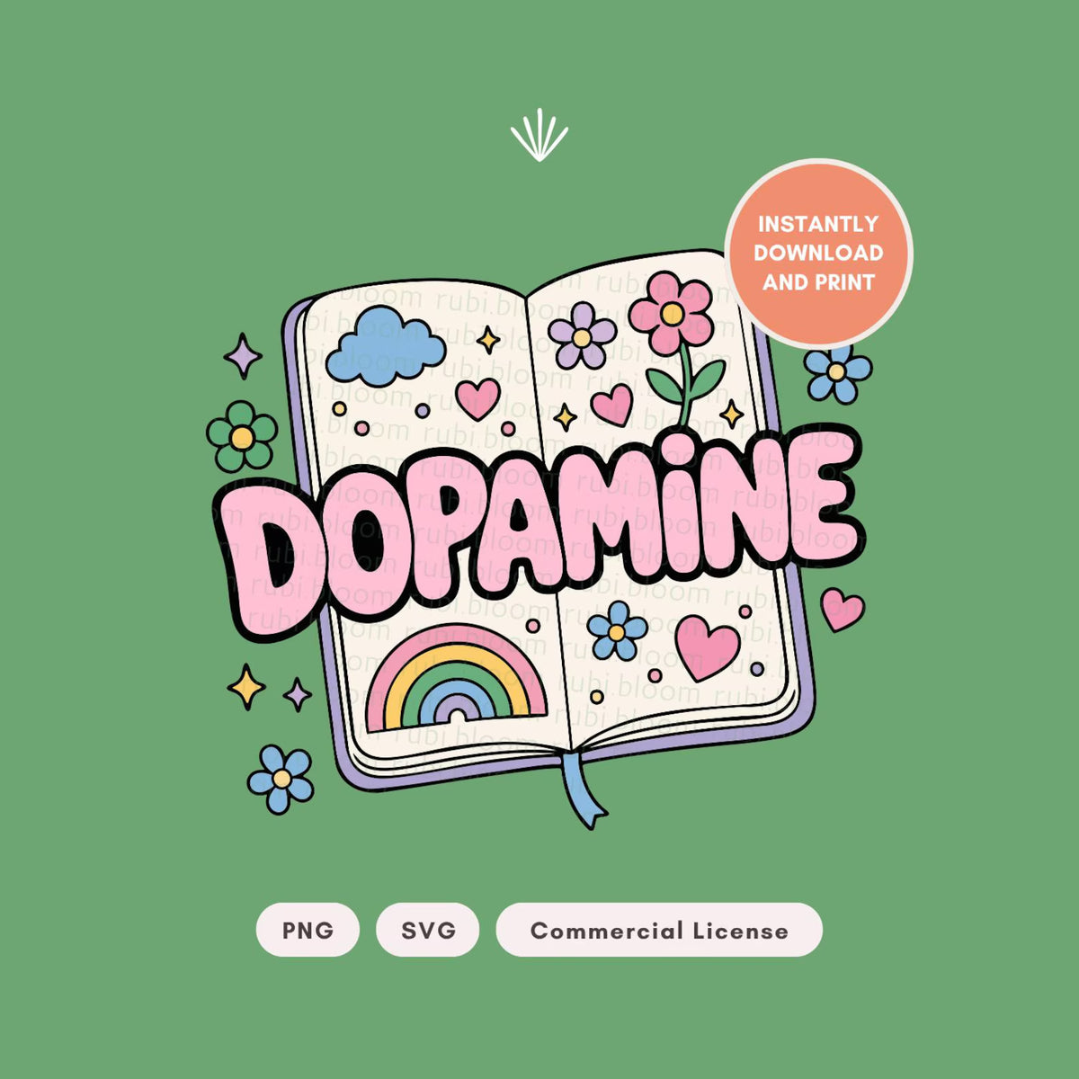 Cute Dopamine Colorful Journal Clipart PNG SVG