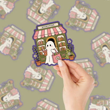 Halloween Ghost Bookstore PNG SVG