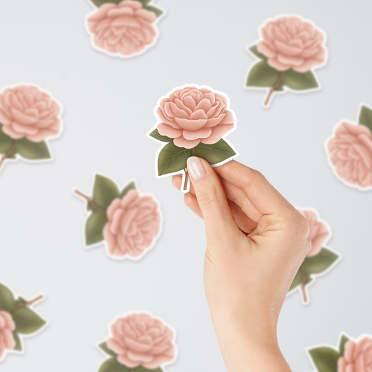 Gentle tea rose sticker