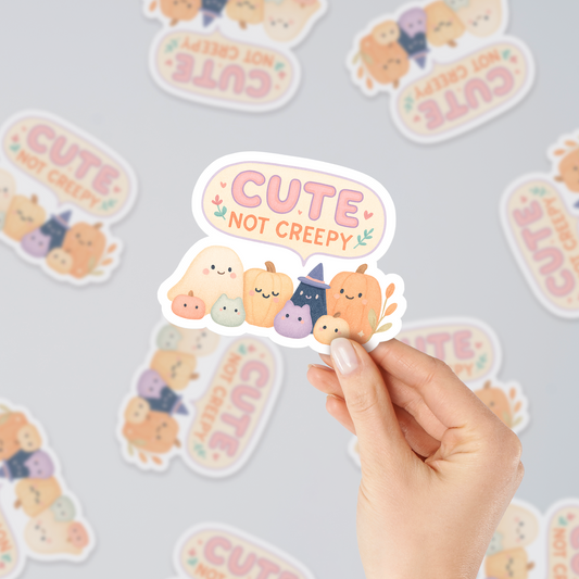 "Cute Not Creepy" Halloween Sticker