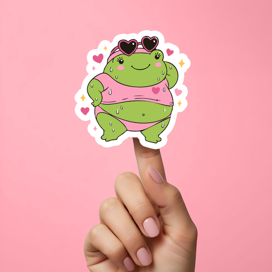 Cute Chubby Summer Frog PNG SVG