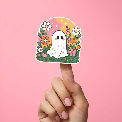 Wildflowers Ghost PNG SVG, Floral Halloween Design