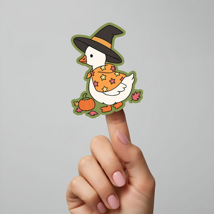 Spooky Cute Witch Hat Fall Goose PNG SVG
