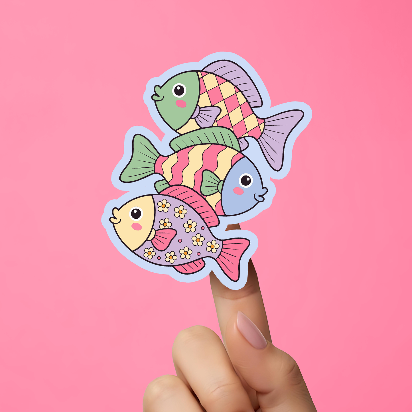 Preppy Coastal Colorful Fish PNG SVG