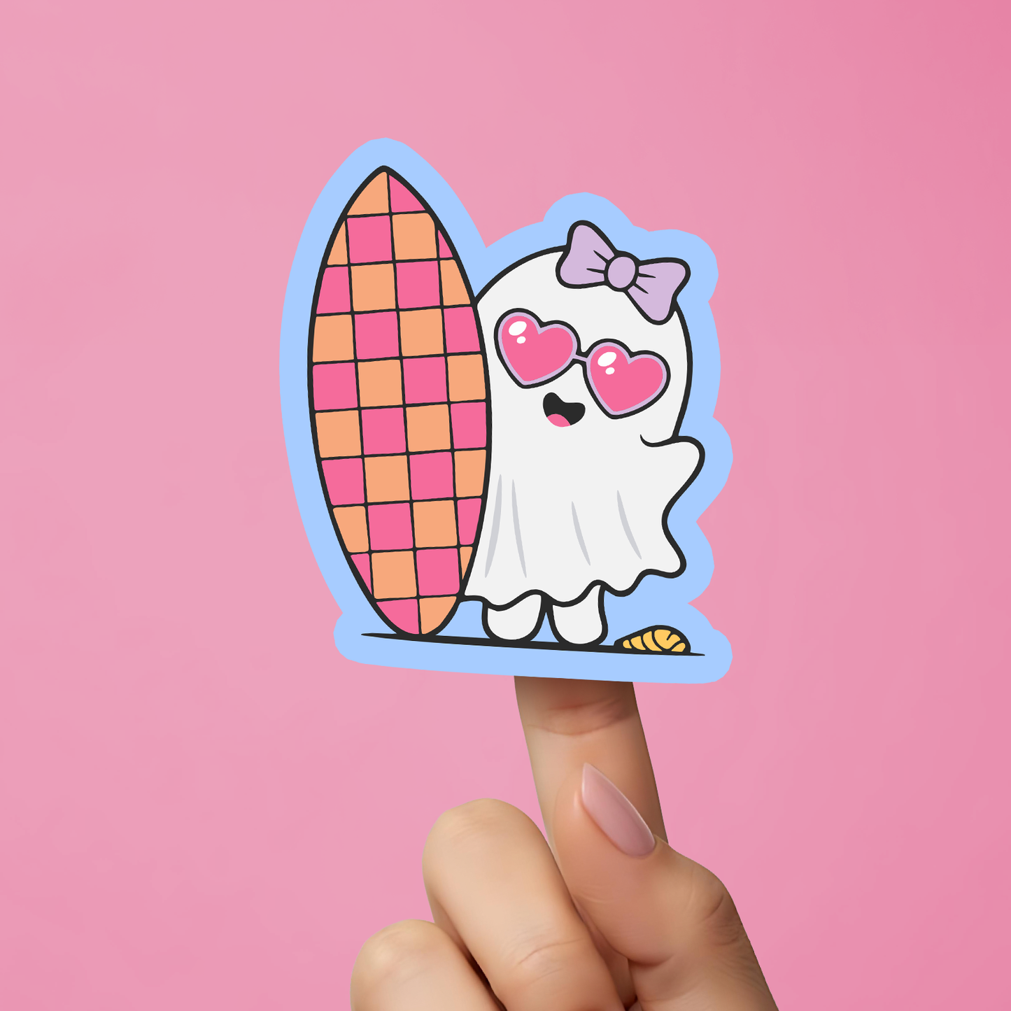 Summerween Cute Surfing Ghost PNG SVG