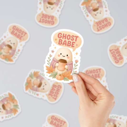Halloween Ghost Babe Sticker