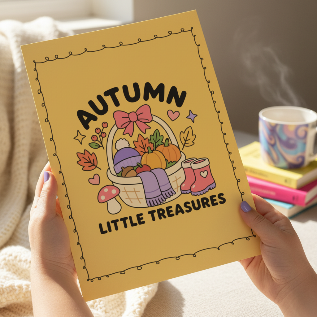 Autumn Little Treasures Harvest Basket SVG PNG