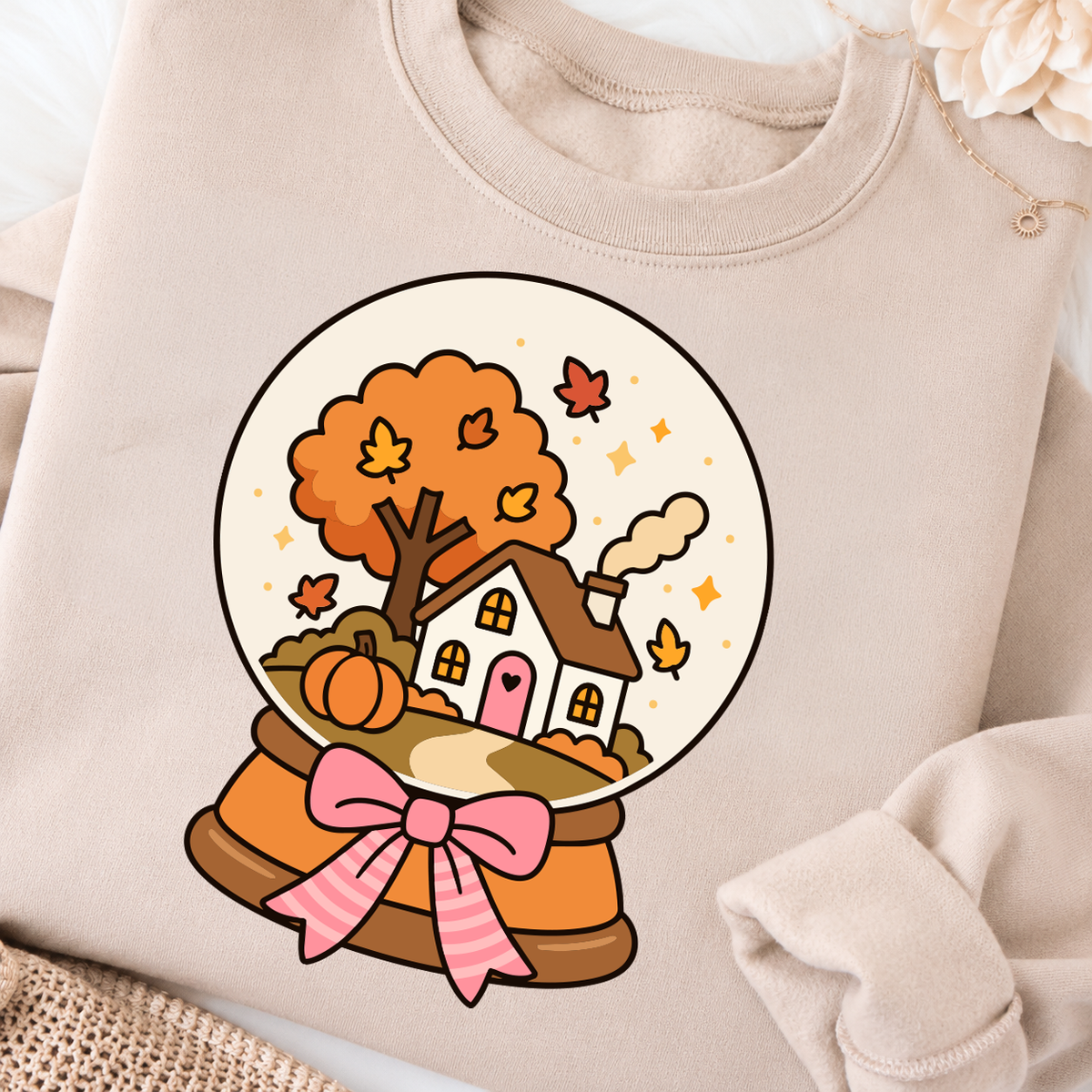 Autumn Snow Globe PNG SVG